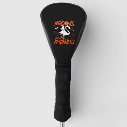 Flamingo riding and witches flying golf head cover