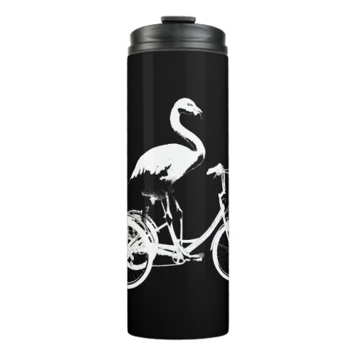 Flamingo Riding Tricycle Funny Humor Animal Thermal Tumbler