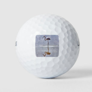 Flamingo Ripples and Reflections Watercolor Golf Balls