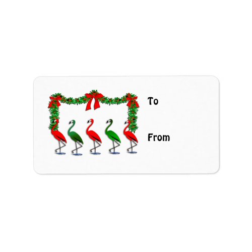 Flamingo Rockettes Dancing Show Label