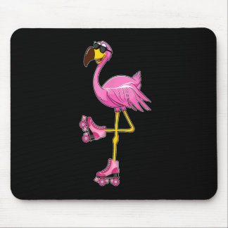 Flamingo Roller Skates - Funny Flamingo Lover Roll Mouse Pad