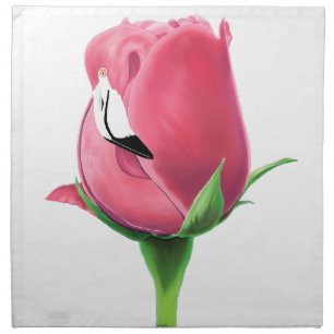 Flamingo Rose Cloth Napkin