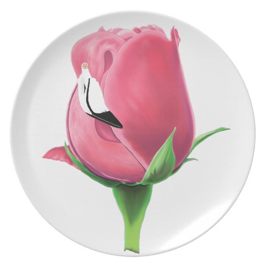 Flamingo Rose Plate (Front)