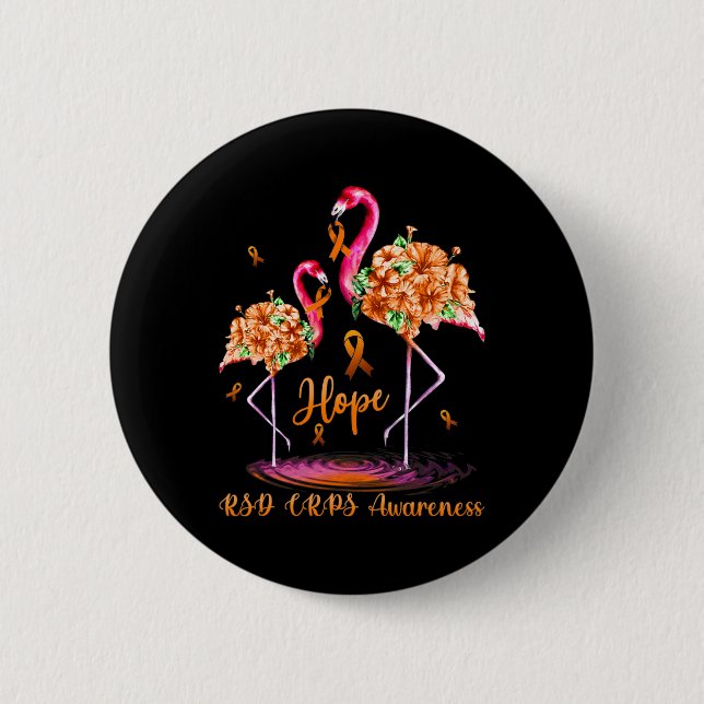 Flamingo Rsd Crps Awareness 1  Button (Front)