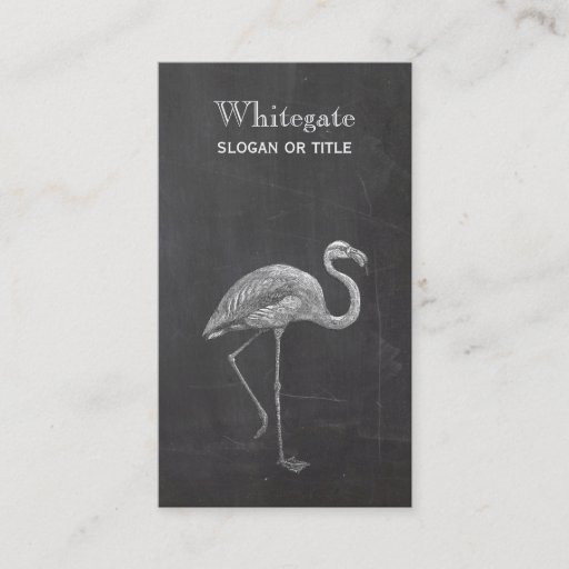 Customizable Flamingo Rustic Black Business Card