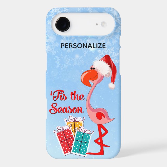 Flamingo Santa Christmas Custom Case-Mate iPhone Case (Back)