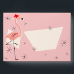 Flamingo Santa Pink envelope shape<br><div class="desc">A lively,  quirky Christmas design with retro touch featuring pink flamingos wearing Santa hats,  cream geometric shapes,  and stars on a pink background.  A customizable design for you to personalise with your own text,  images and ideas. An original digital art image created by QuirkyChic.</div>