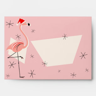 Flamingo Santa Pink envelope shape