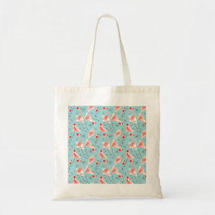 Flamingo Santas Blue Multi tote bag