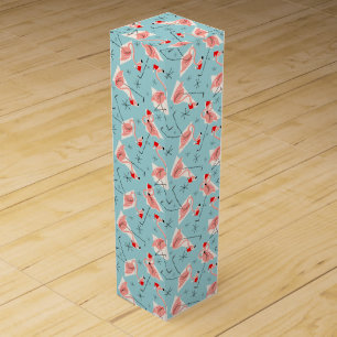 Flamingo Santas Blue Multi wine box