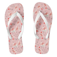Flamingo Santas Pink Multi flip flops