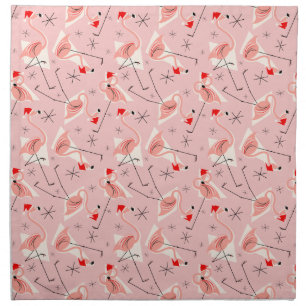 Flamingo Santas Pink Multi napkin set