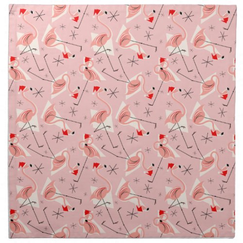 Flamingo Santas Pink Multi napkin set