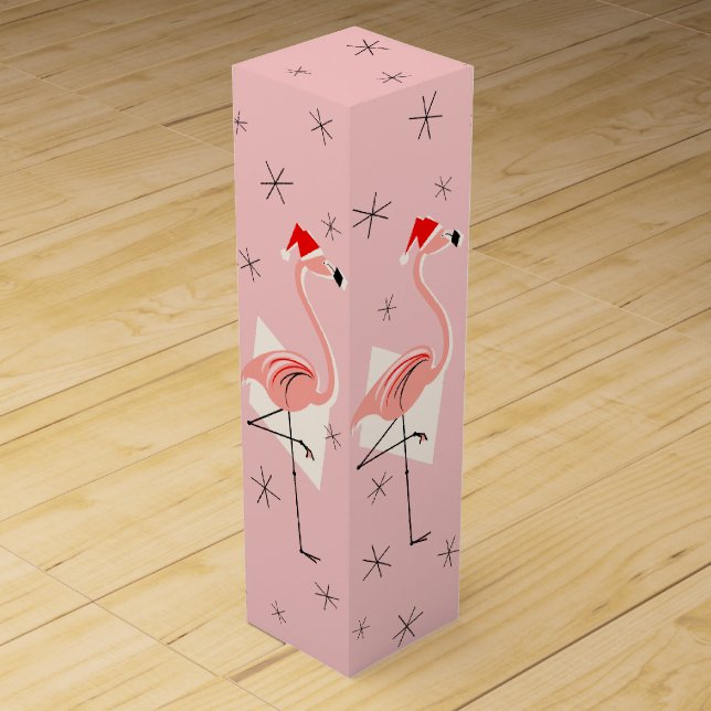 Flamingo Santas Pink wine box (Front)