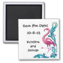 Flamingo Save the Date Magnet magnet