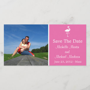Flamingo Save The Date Photocard (Dark Pink)