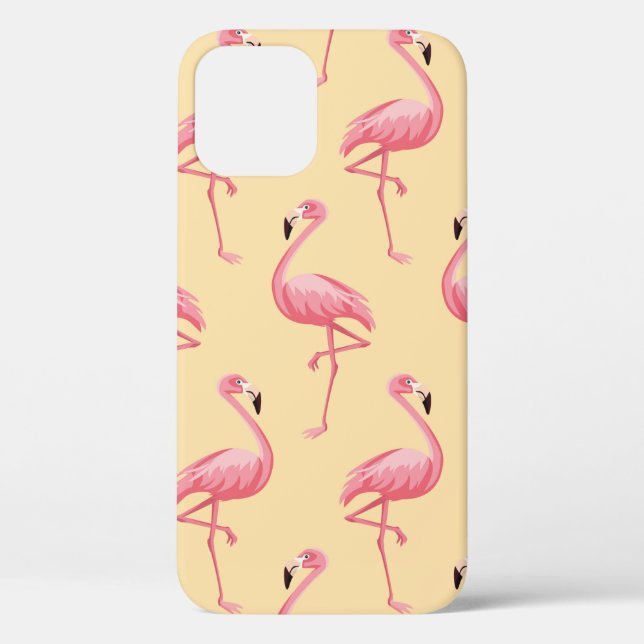 Flamingo seamless pattern background. Pink flaming Case-Mate iPhone Case (Back)