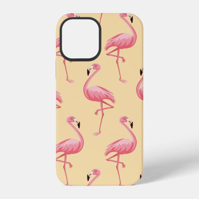Flamingo seamless pattern background. Pink flaming Iphone Case (Back)