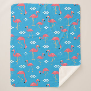 Flamingo Sherpa Blanket