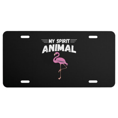 Flamingo Shirt Men Women Kids My Spirit Animal License Plate