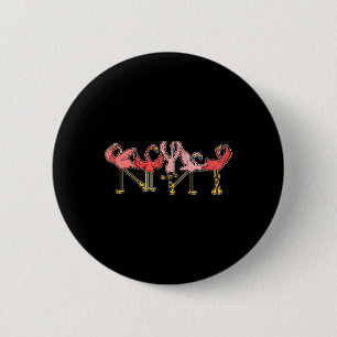 Flamingo Shirt Womens Girls Cute Dancing Flamingo Button