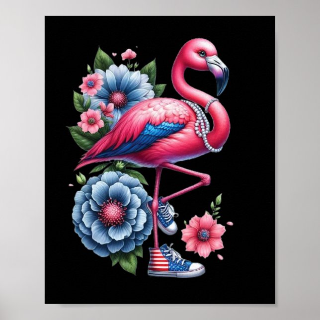 Flamingo Shoes Comma La Kamala Harris 2024  Poster (Front)