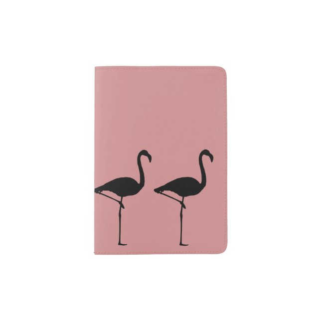 Flamingo Silhouettes Passport Holder (Front)