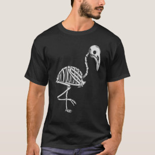 Flamingo Skeleton Spooky Creepy Halloween Costume T-Shirt
