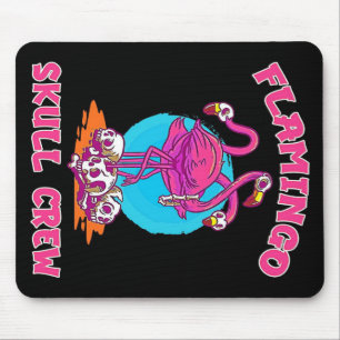 Flamingo Skull Crew Halloween Flamingo Lovers Mouse Pad