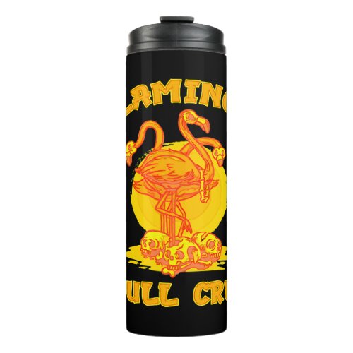 Flamingo Skull Halloween bones bird Thermal Tumbler