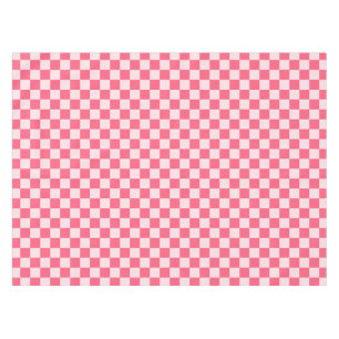 Flamingo sorbet checkerboard pattern tablecloth