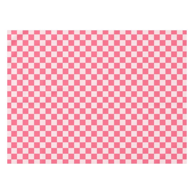 Flamingo sorbet checkerboard pattern tablecloth (Front (Horizontal))