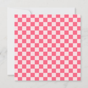 Flamingo sorbet checkerboard pattern thank you card