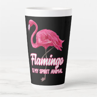 Flamingo Spirit Animal Tropical Bird Fans Latte Mug