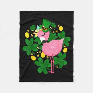 Flamingo St Patrick Day Funny Nk Bird Lover Gift Fleece Blanket