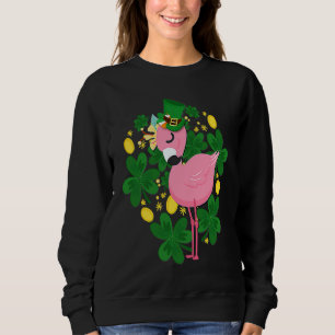 Flamingo St Patrick Day Pink Bird Sweatshirt