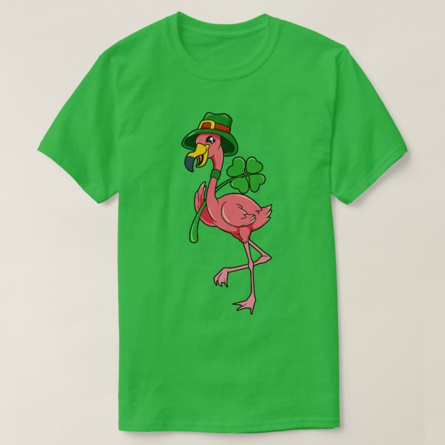 Flamingo  St Patricks Flamingo T-Shirt (Design Front)