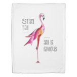 Flamingo Stand Tall Be Fabulous Funny Saying Gift Duvet Cover