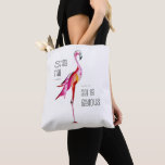 Flamingo Stand Tall Be Fabulous Funny Saying Gift Tote Bag