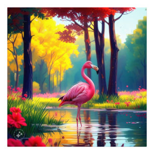 Flamingo Standing in The Lake-36547 Photo Print