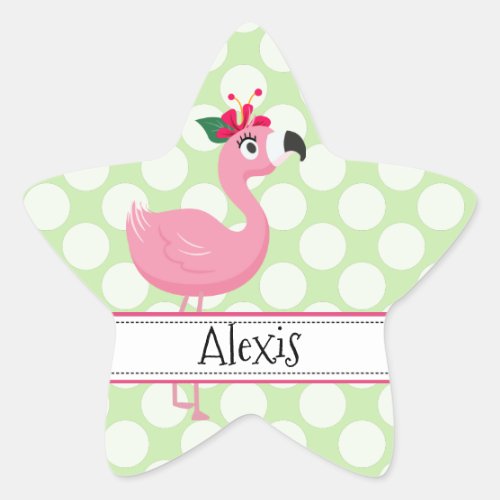 Flamingo Star Sticker