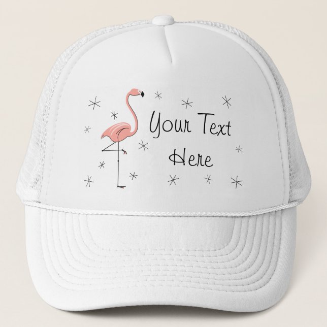Flamingo Stars 'Text' Trucker hat (Front)