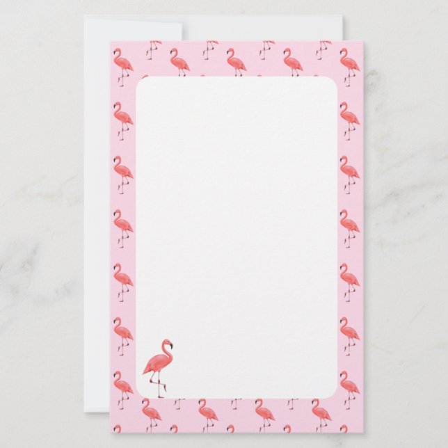Flamingo Stationery Paper (Front)