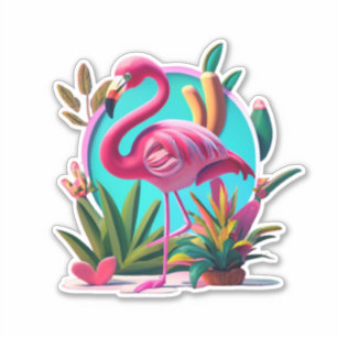 Flamingo Stickers a Splash of Pink to Your World
