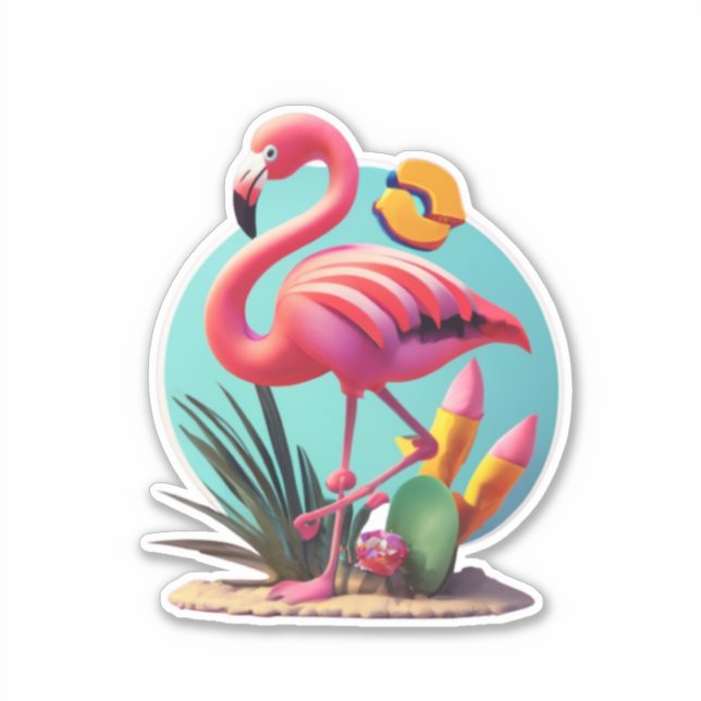 Flamingo Stickers to Brighten Your Day (Front)