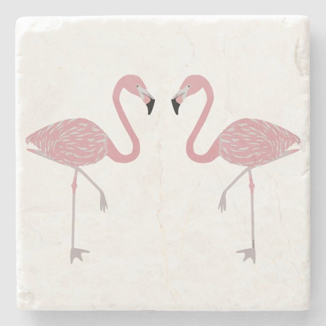 Flamingo Stone Coaster (Front)