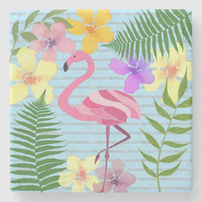 Flamingo Stone Coaster (Front)
