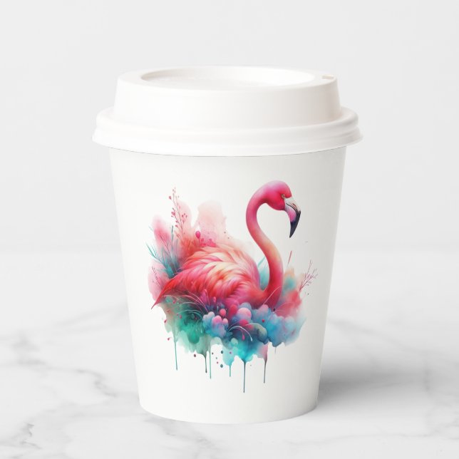 Flamingo Sublimation-95159 Paper Cups (Front)
