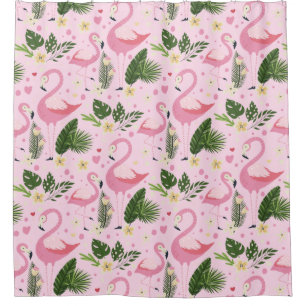 Flamingo Summer Collection One Design 8 Shower Curtain