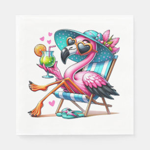 Flamingo summer cool napkins
